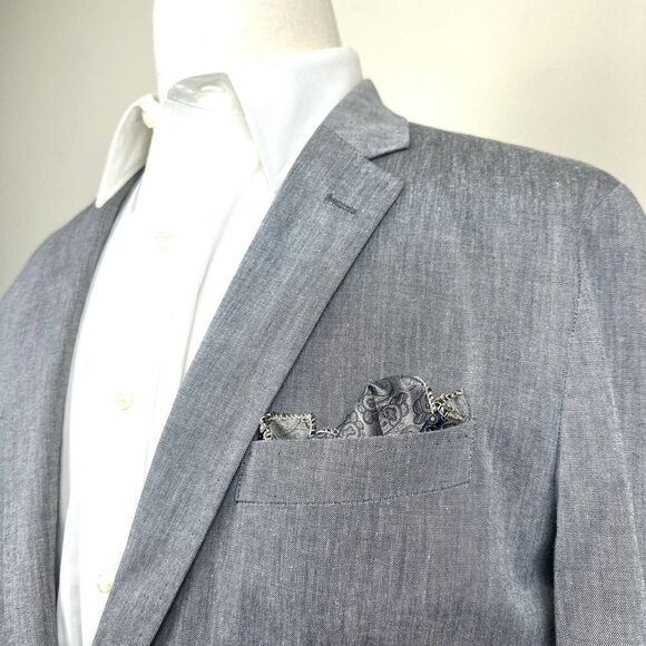 J.Crew‎ Grey Ludlow Somelos Cotton Blazer Men’s 44R Read - Picture 1 of 16